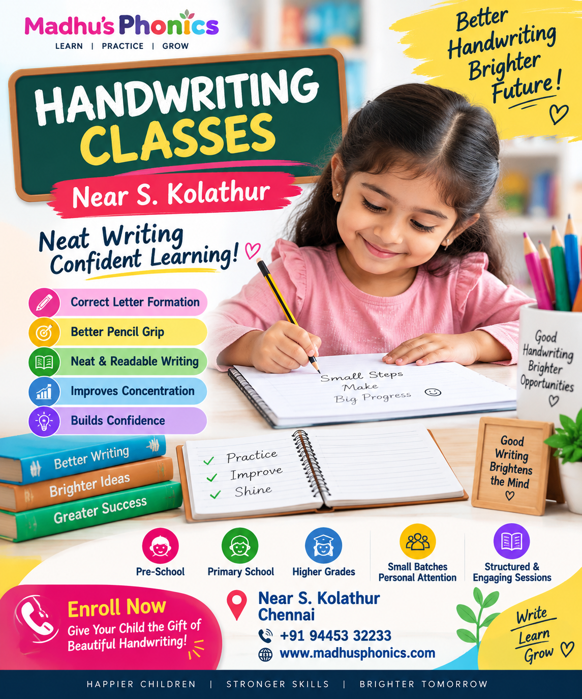 handwriting classes near S.kolathur
