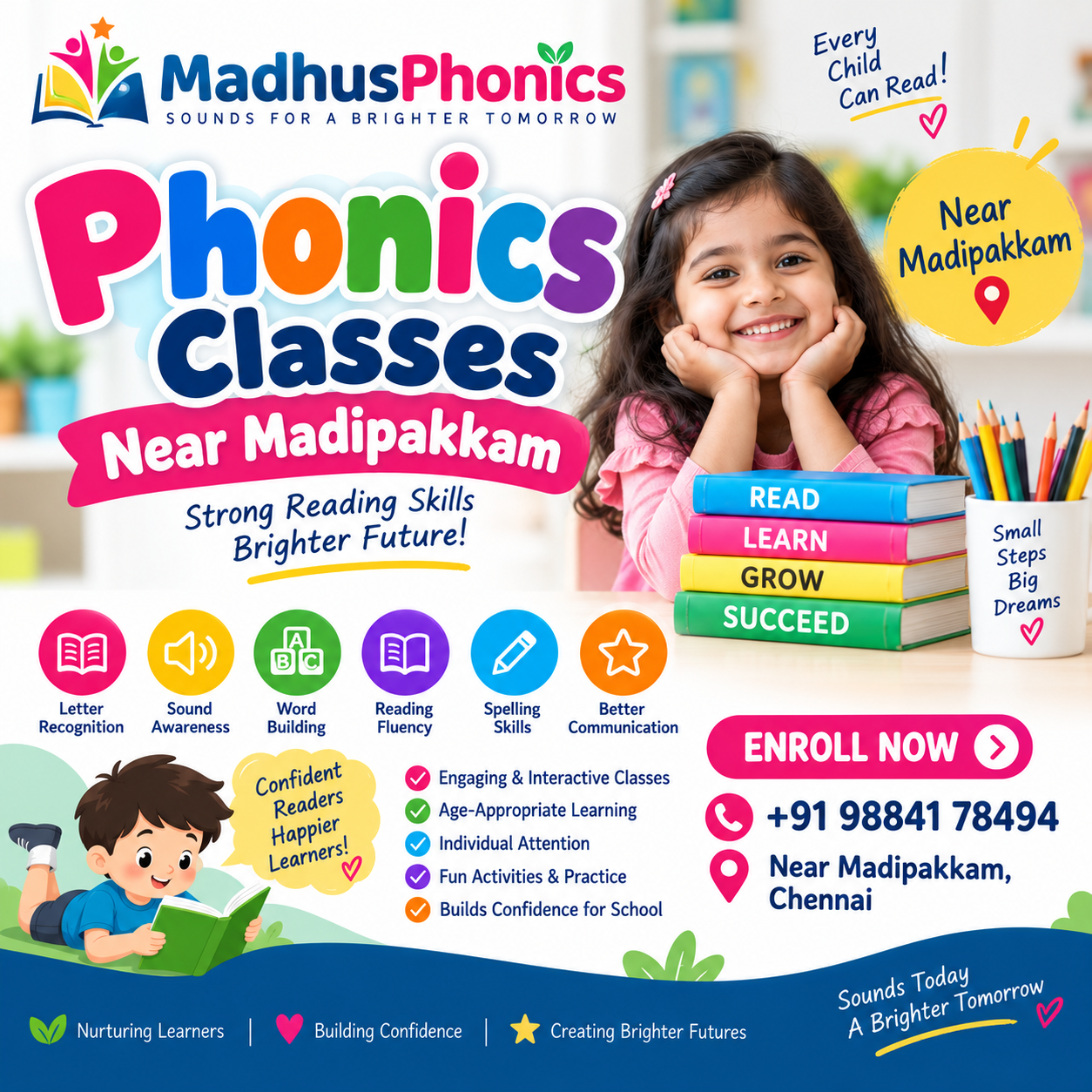 phonics classes near madipakkam
