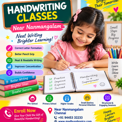 handwriting classes near Nanmangalam
